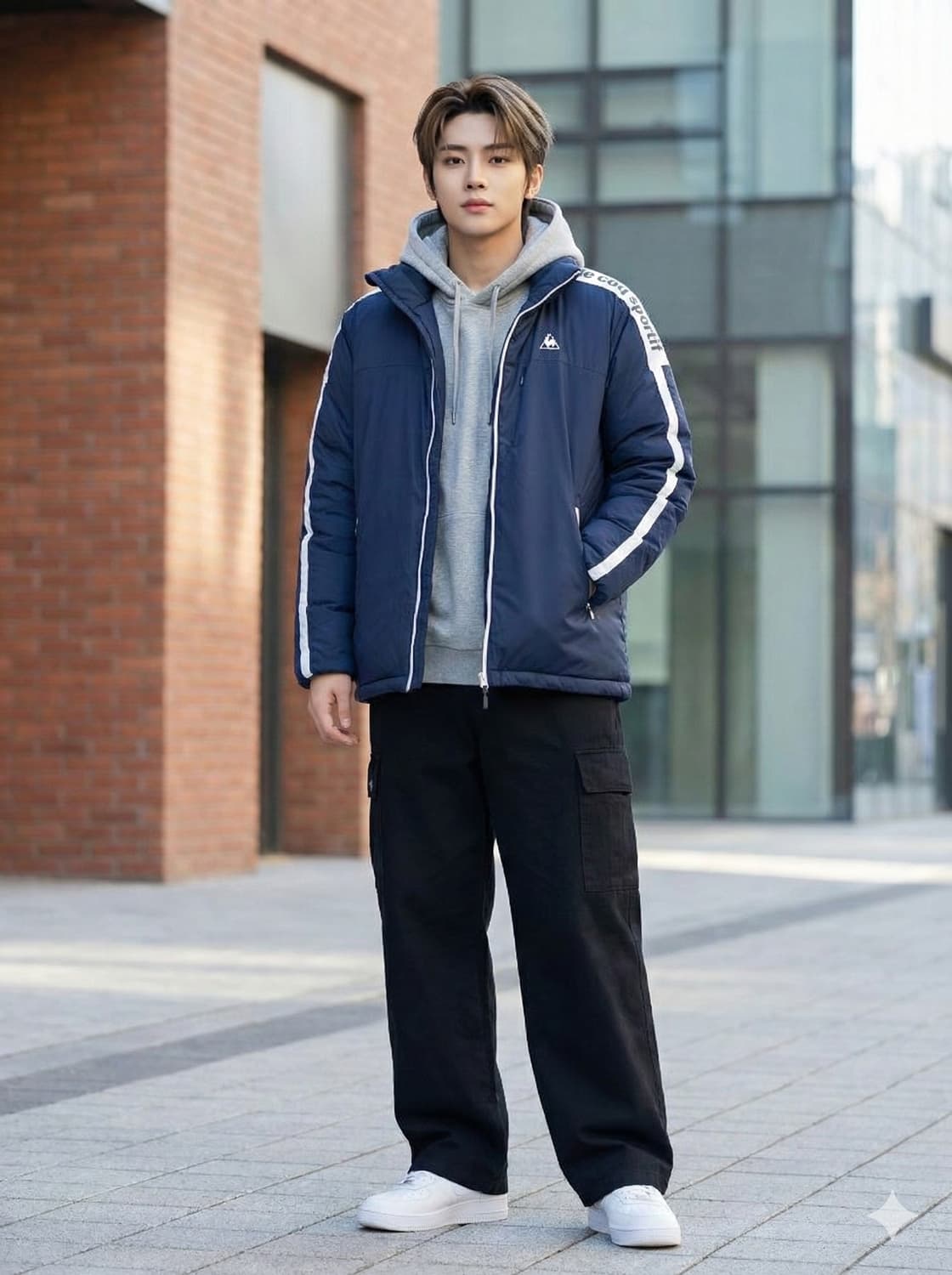 르꼬끄 스포르티브 레터링 덕다운 패딩 점퍼 상품이미지1