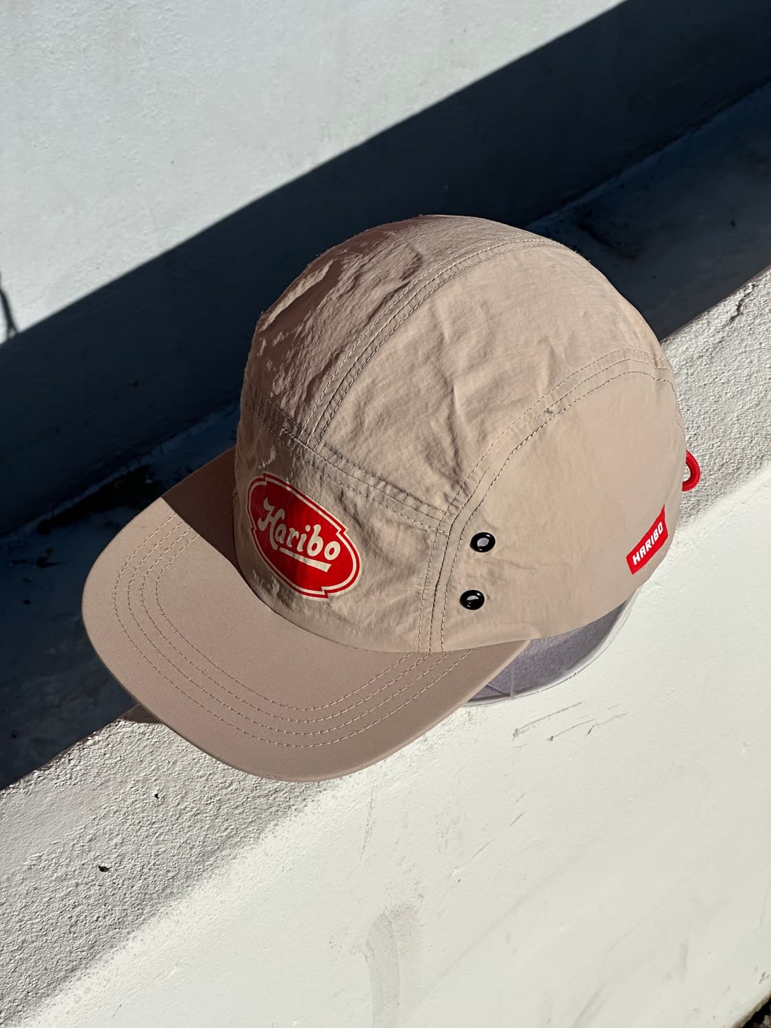 [F] 하리보 로고 베이지 캠프캡 모자 상품이미지2