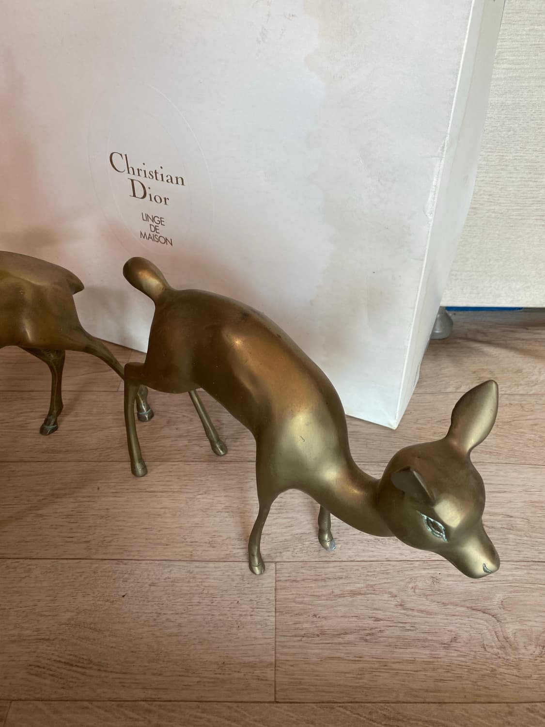 황동 브론즈 사슴 부부 장식품 골동품 상품이미지5