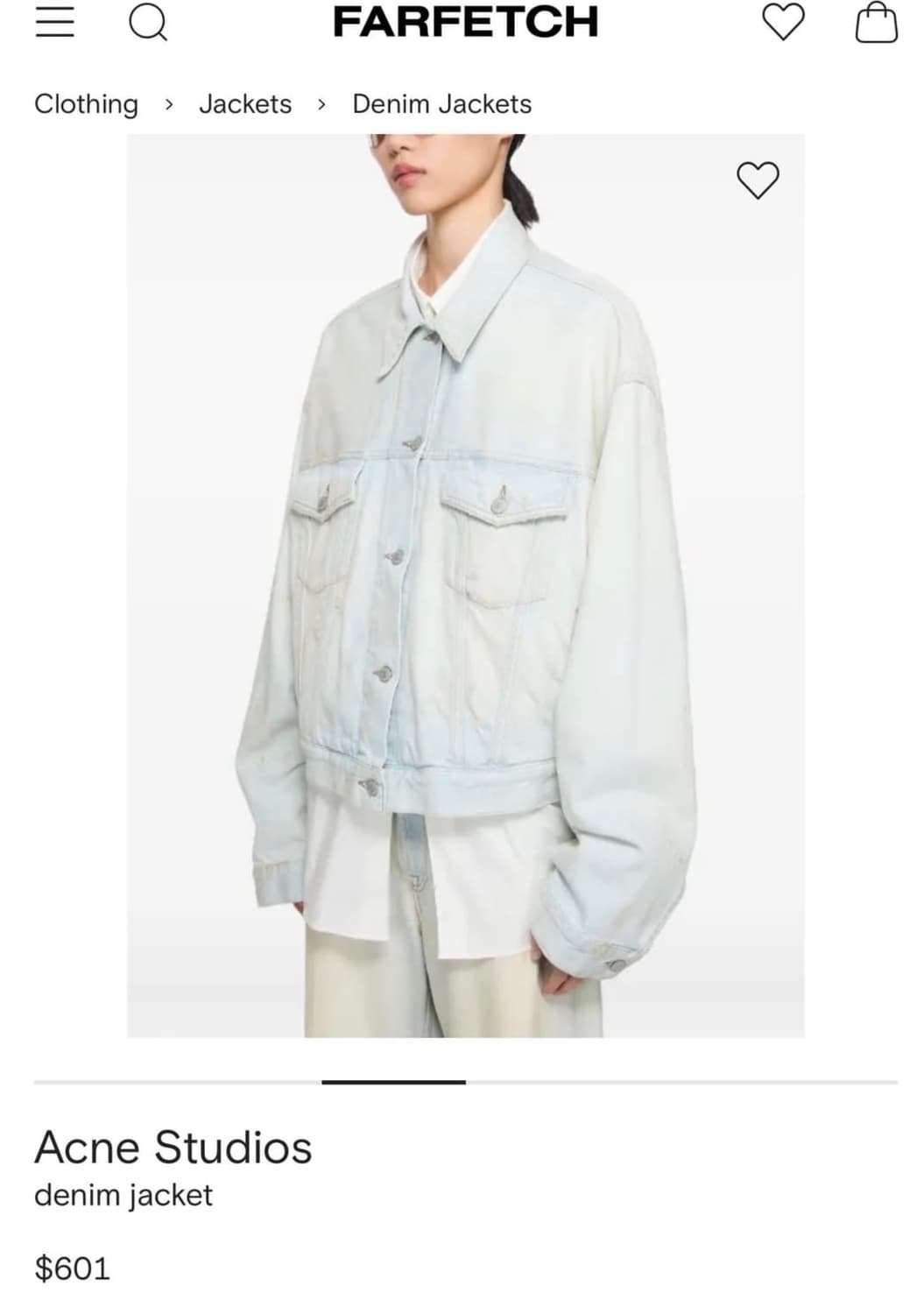 아크네스튜디오 데미지드 데님 자켓 XXL 정품 상품이미지1