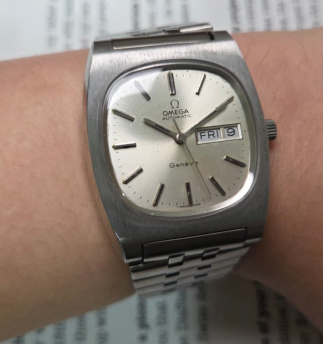 레어] 빈티지 오메가 제네브 테레비 점보 순정 실버판 브레이슬릿 ver. 상품이미지9
