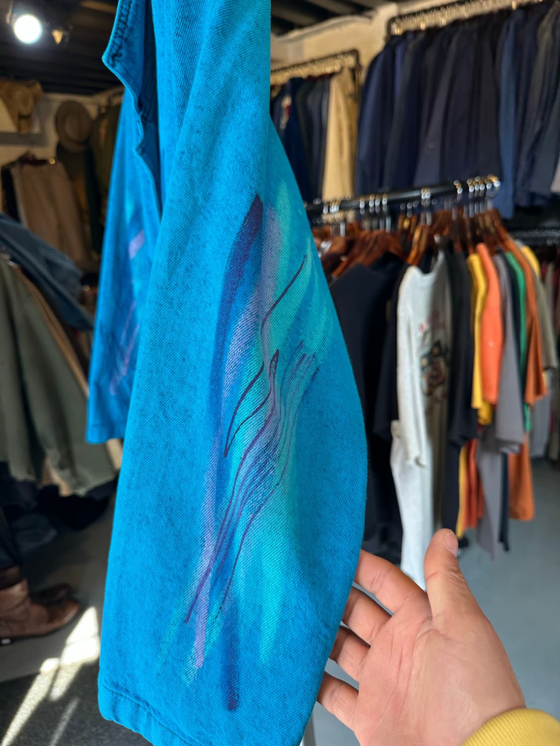 90s 에스닉 히피 코튼 가운 코트 made in usa 상품이미지5