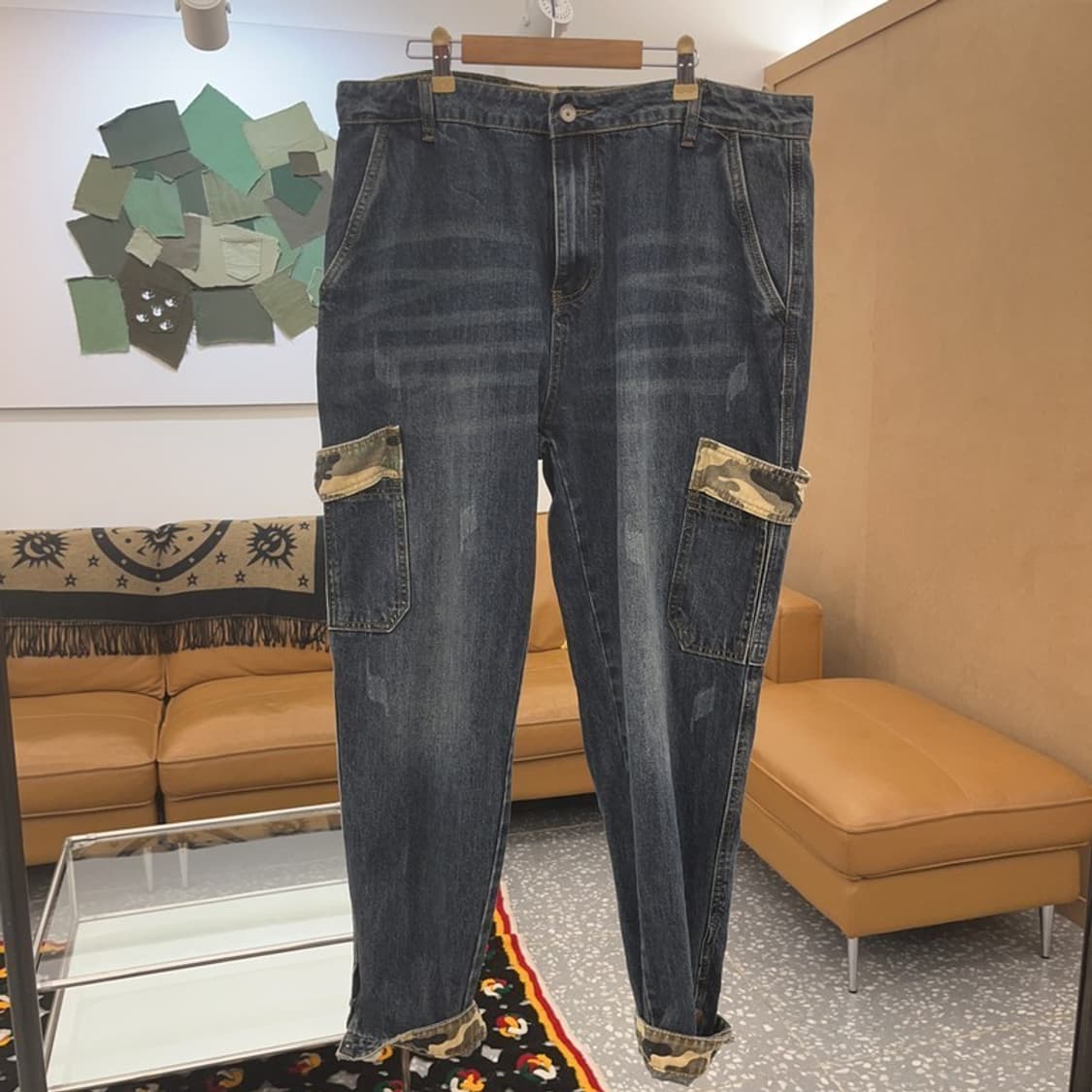 빈티지 카모 포인트 카고 데님 팬츠 36 C06468 상품이미지2