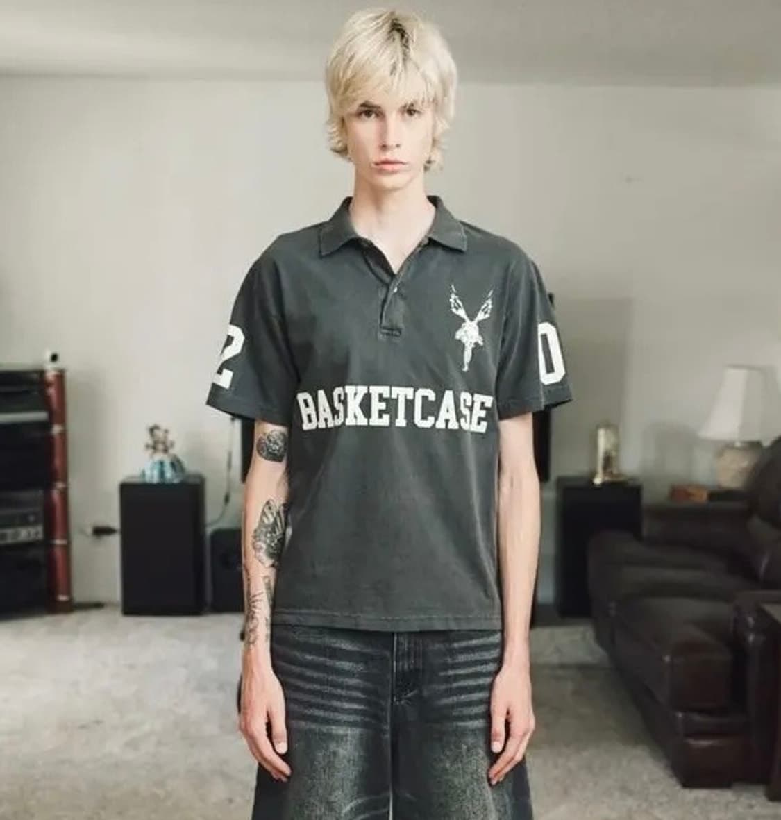 basketcase athletica polo t-shirt 폴로 M 상품이미지1