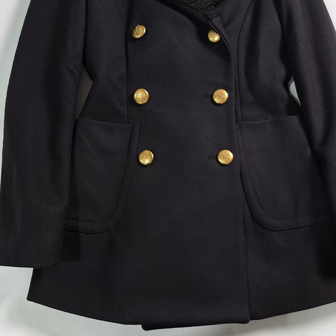 비비안웨스트우드 다크네이비 금장 하프코트 상품이미지3