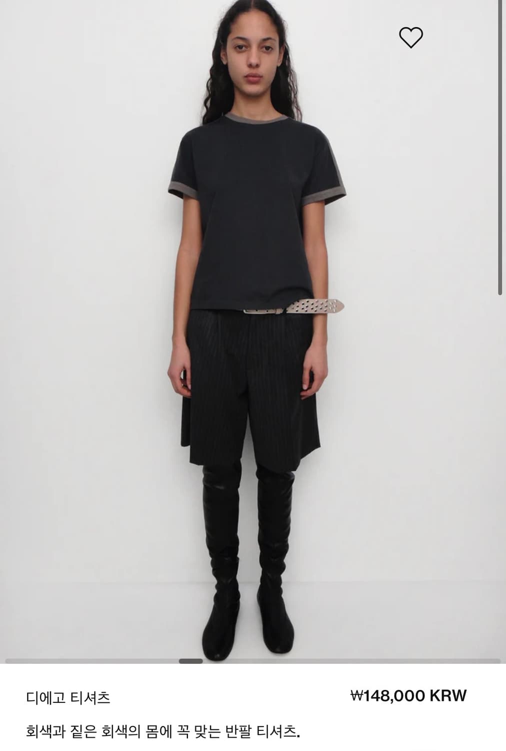 gimaguas 기마구아스 디에고 티셔츠 챠콜 S사이즈 상품이미지2