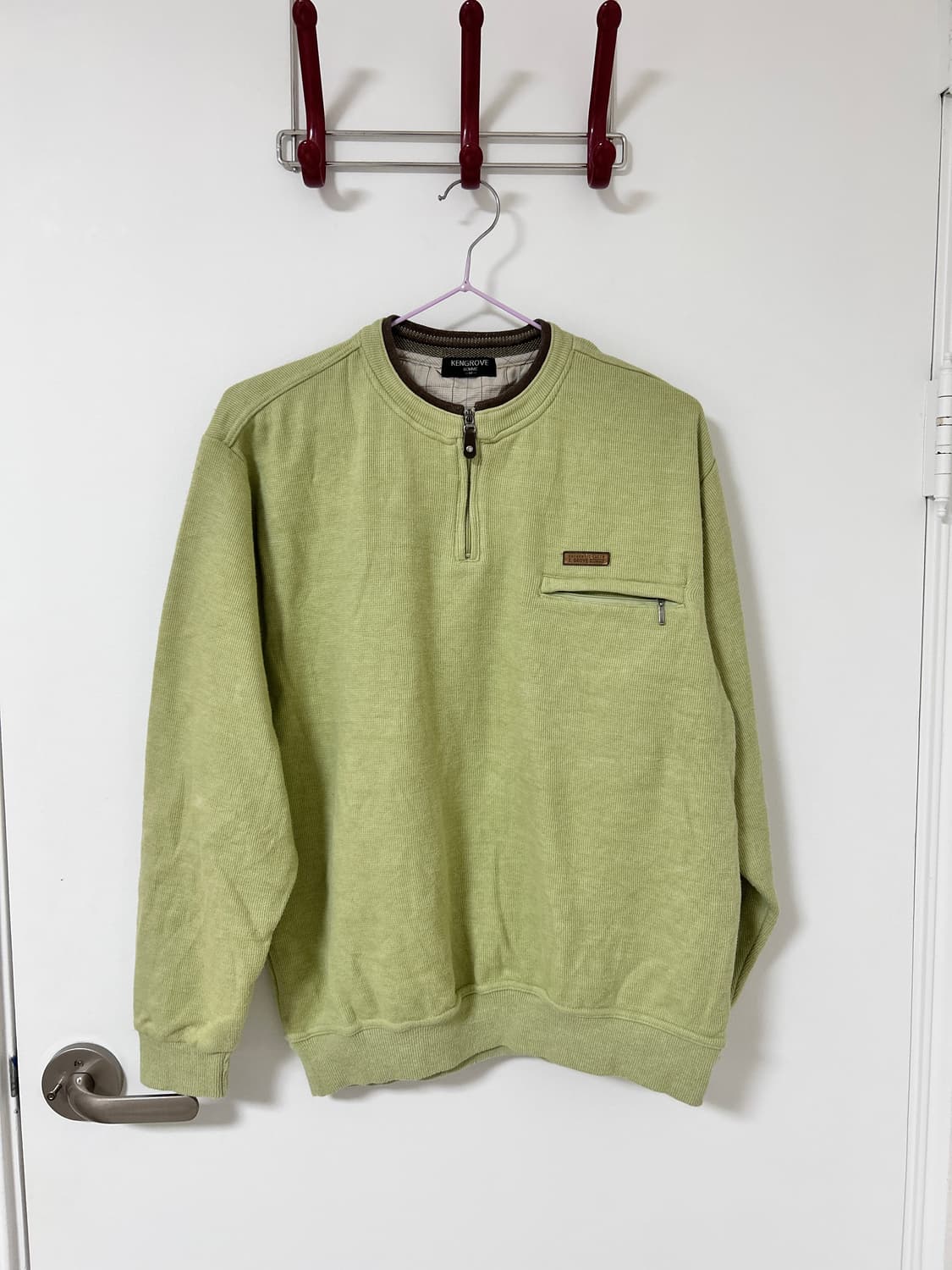 그린 맨투맨+ 앤틱목걸이 합배송 상품이미지1