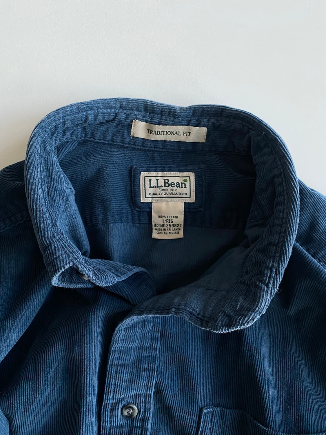 LLBean 엘엘빈 코듀로이 셔츠 블루 상품이미지2