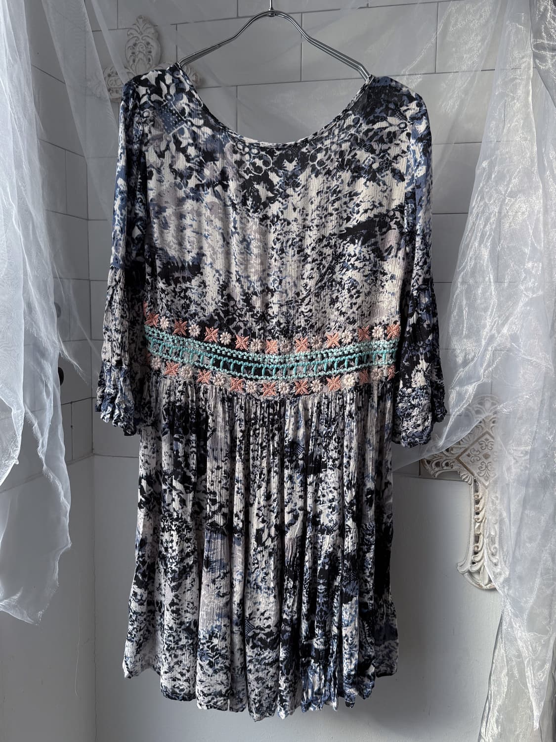 Floral Embroidered Tie-Dye Dress 0409 상품이미지8