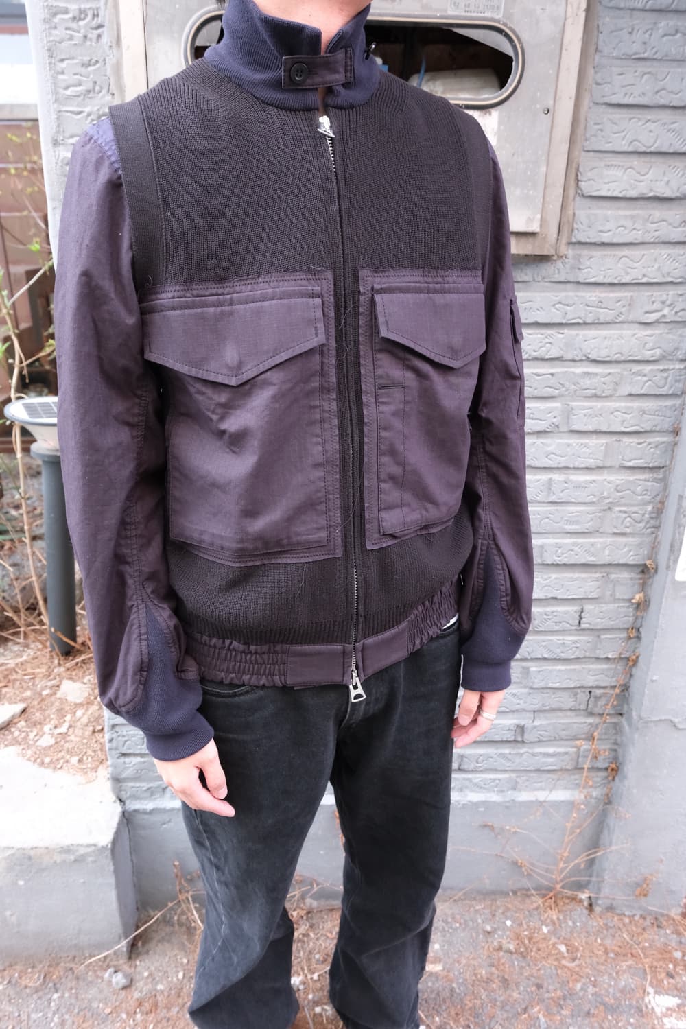 Sacai 니트 도킹 자켓 2 상품이미지1