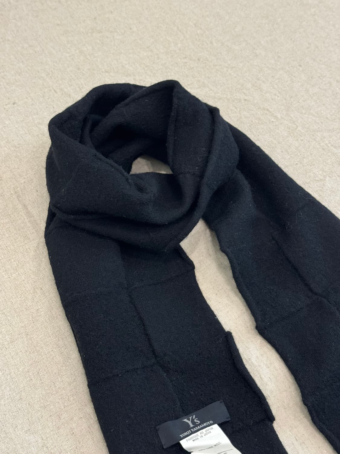 요지야마모토 00‘s 체커드 울 머플러 상품이미지2