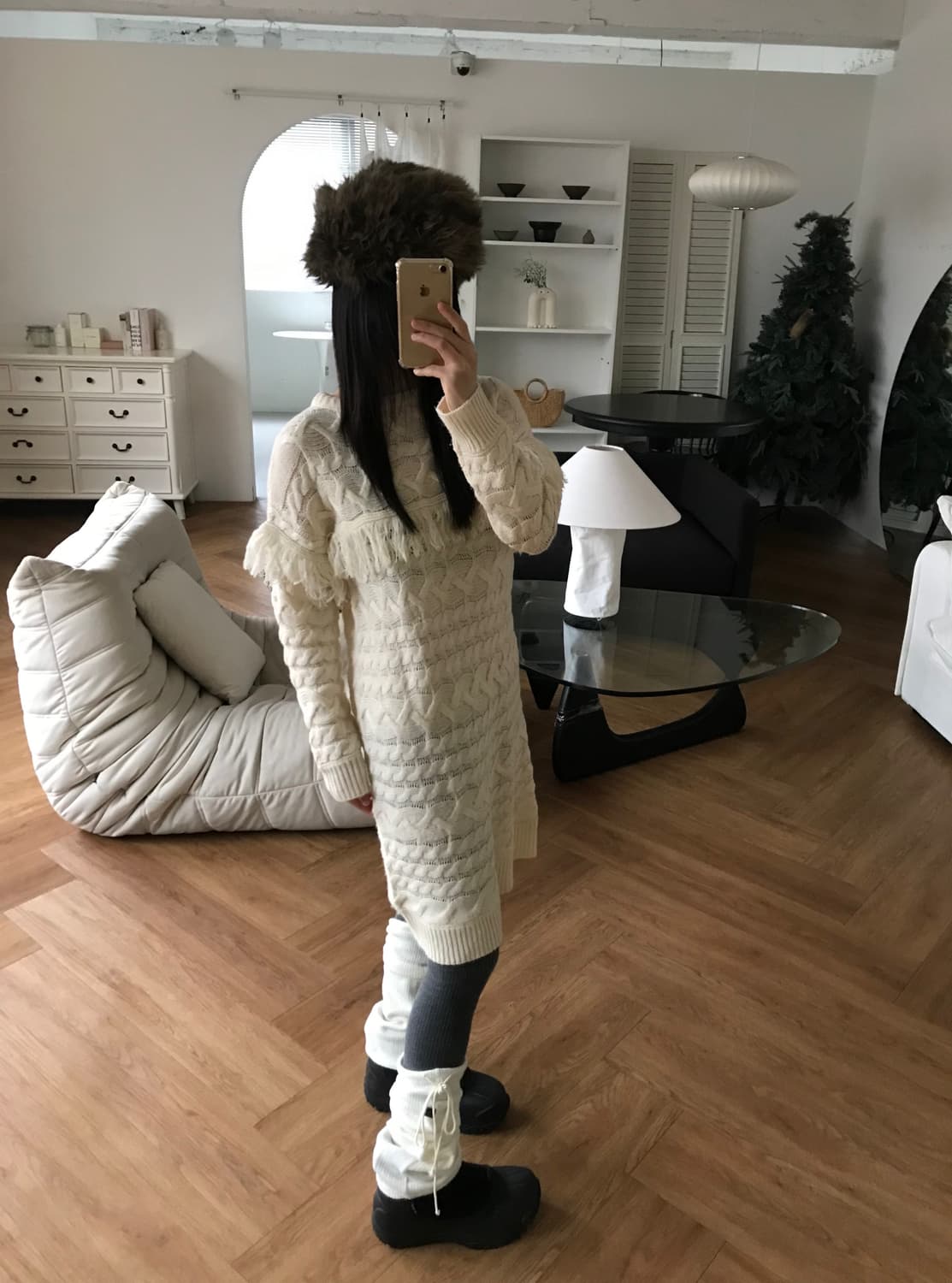 vintage tassle knit one-piece 상품이미지1