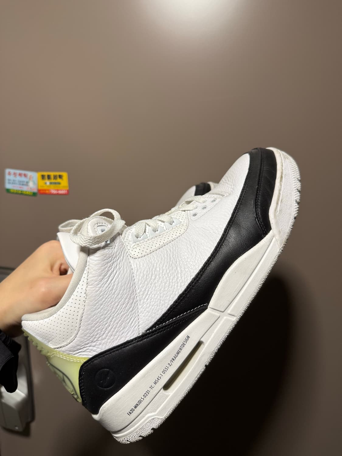 [295]조던 3 x 프라그먼트 레트로 SP 화이트 블랙  상품이미지4