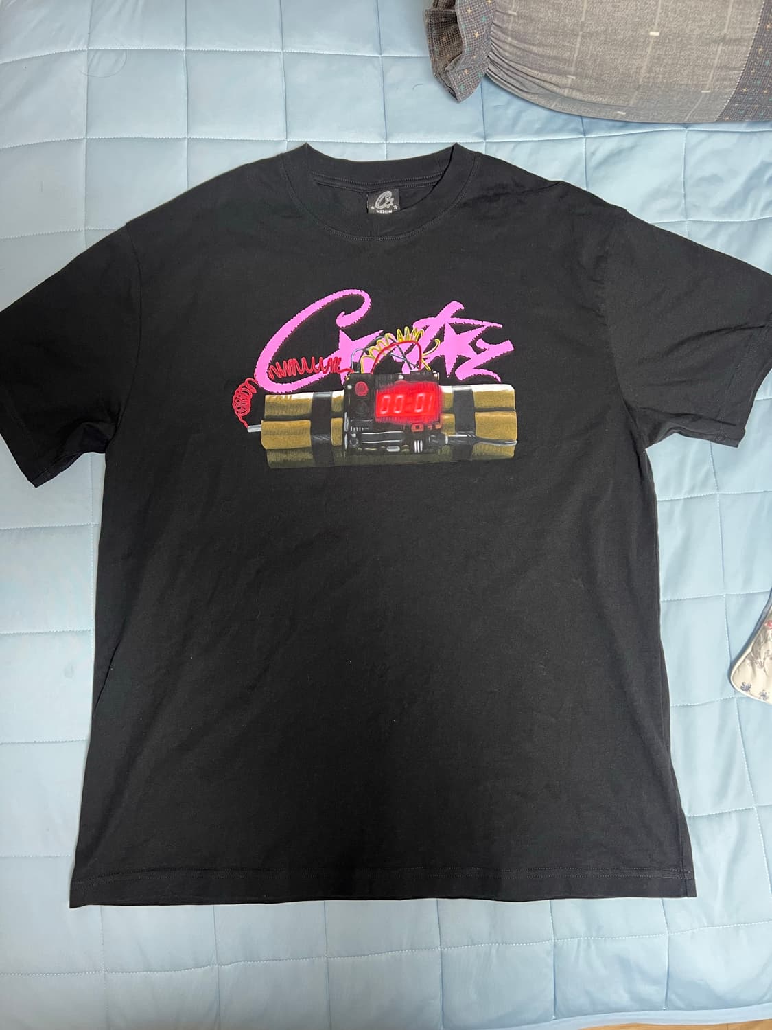 corteiz no time 4 luv t shirt black 상품이미지2