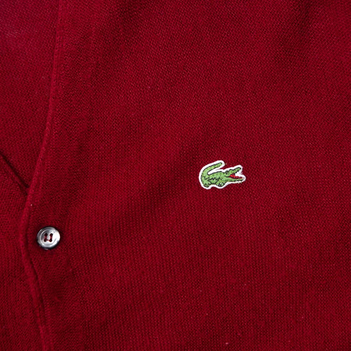 80s IZOD 라코스테 아크릴 가디건 버건디 상품이미지2