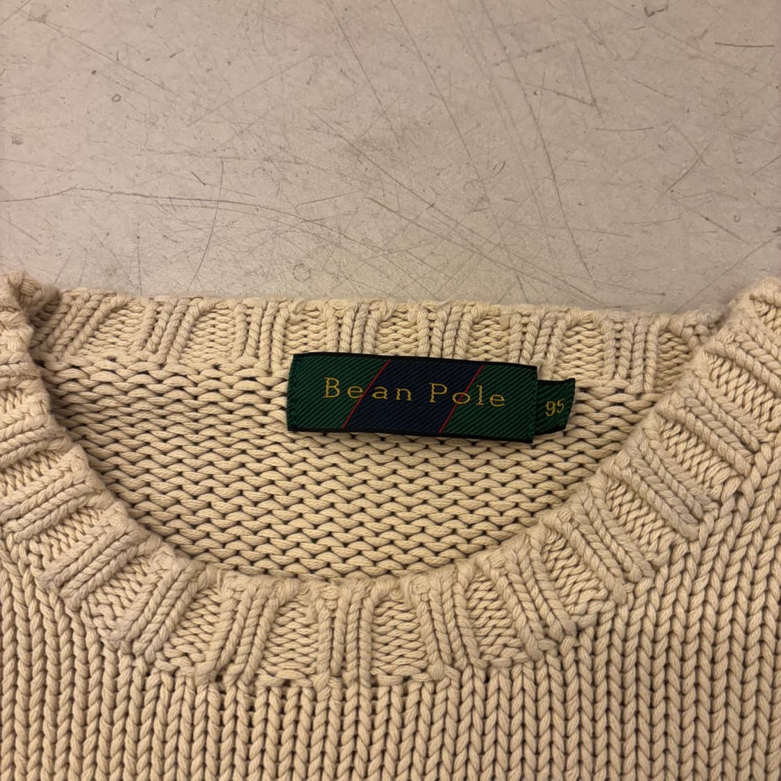 빈폴 투톤 스트라이프 스몰로고 니트 상품이미지3