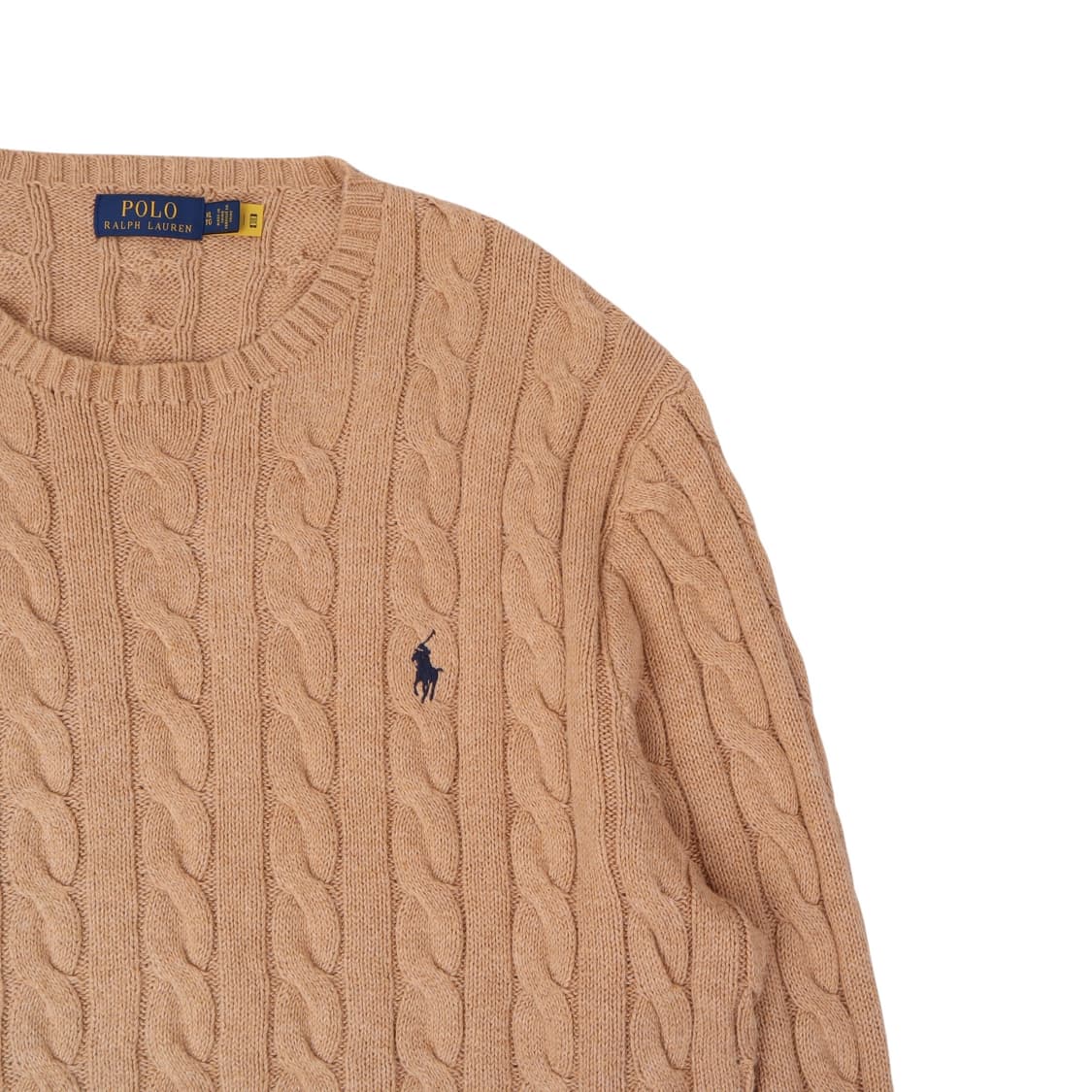 폴로 랄프로렌 QR 베이지 케이블 니트 상품이미지3