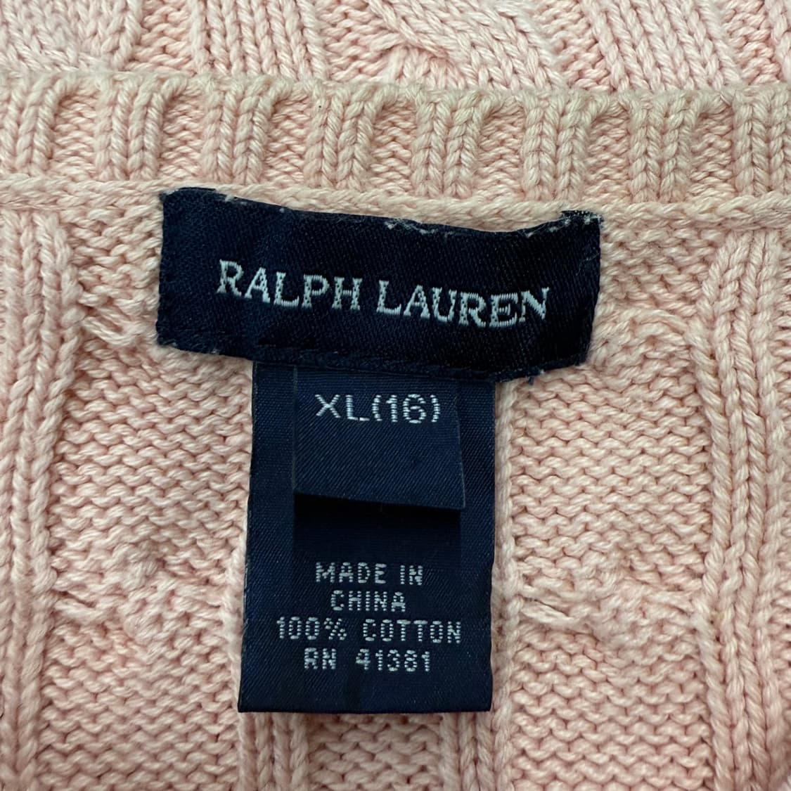 폴로 랄프로렌 딸기우유 꽈배기 니트 가디건  상품이미지5