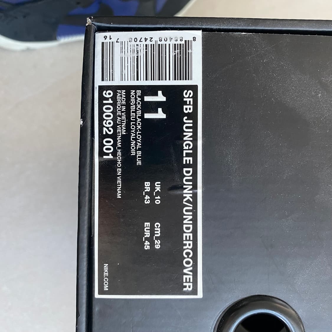 [290] 나이키X언더커버 SFB 정글덩크 910092-001 검파 상품이미지7