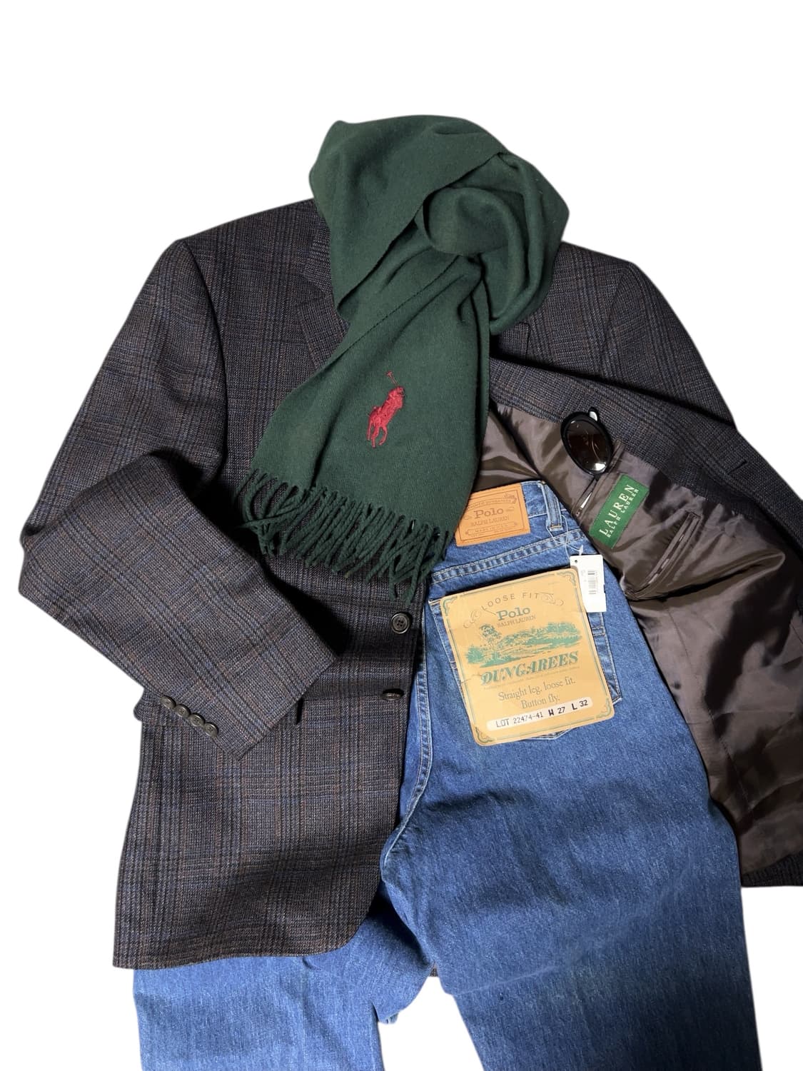 Polo 랄프로렌 체크 울 블레이저 남녀공용 상품이미지1