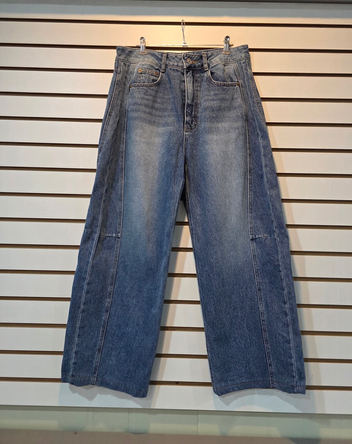 MARCHEN 절개 와이드 데님 팬츠 상품이미지1