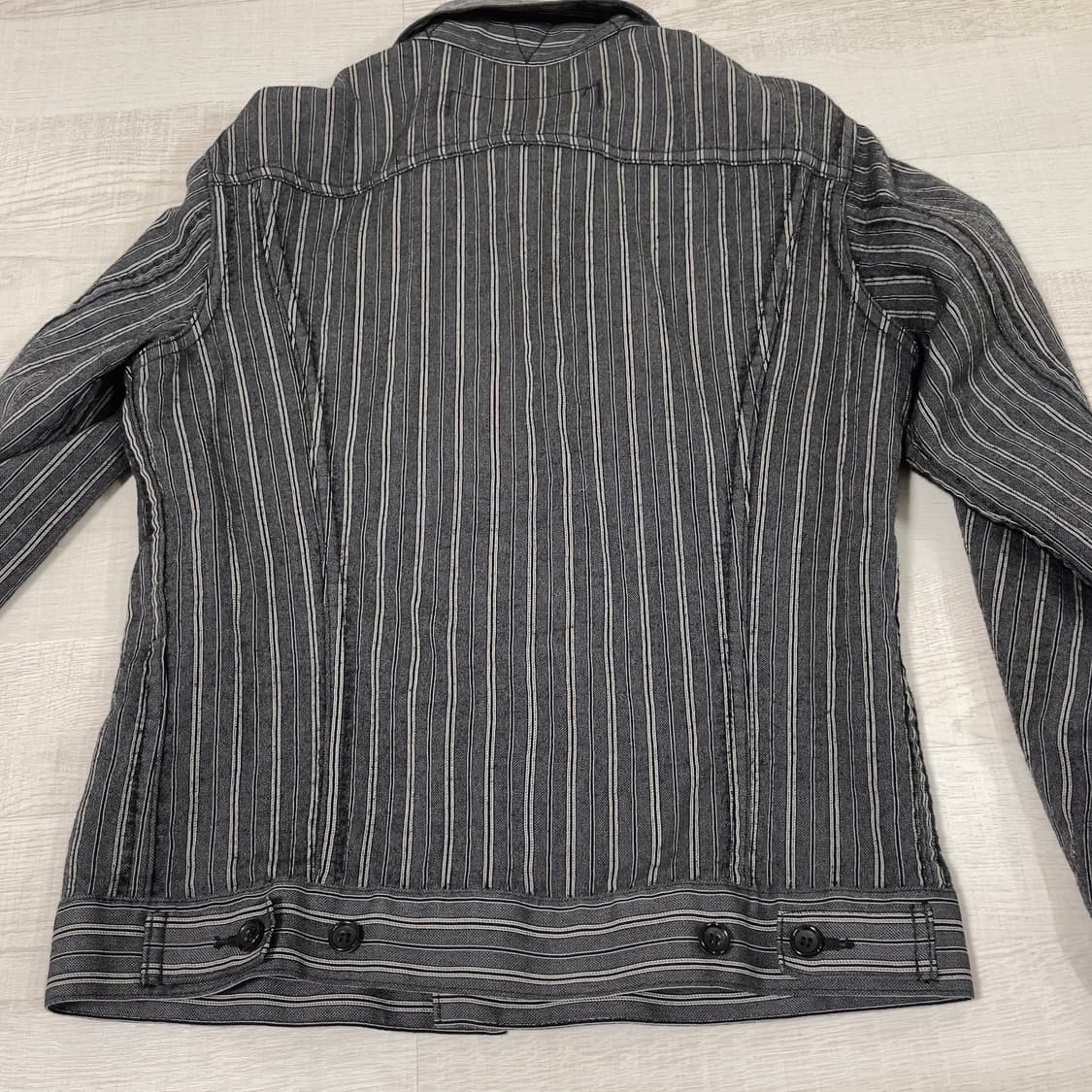 꼼데가르송 옴므 체인 봉제 스트라이프 트러커 자켓 상품이미지5