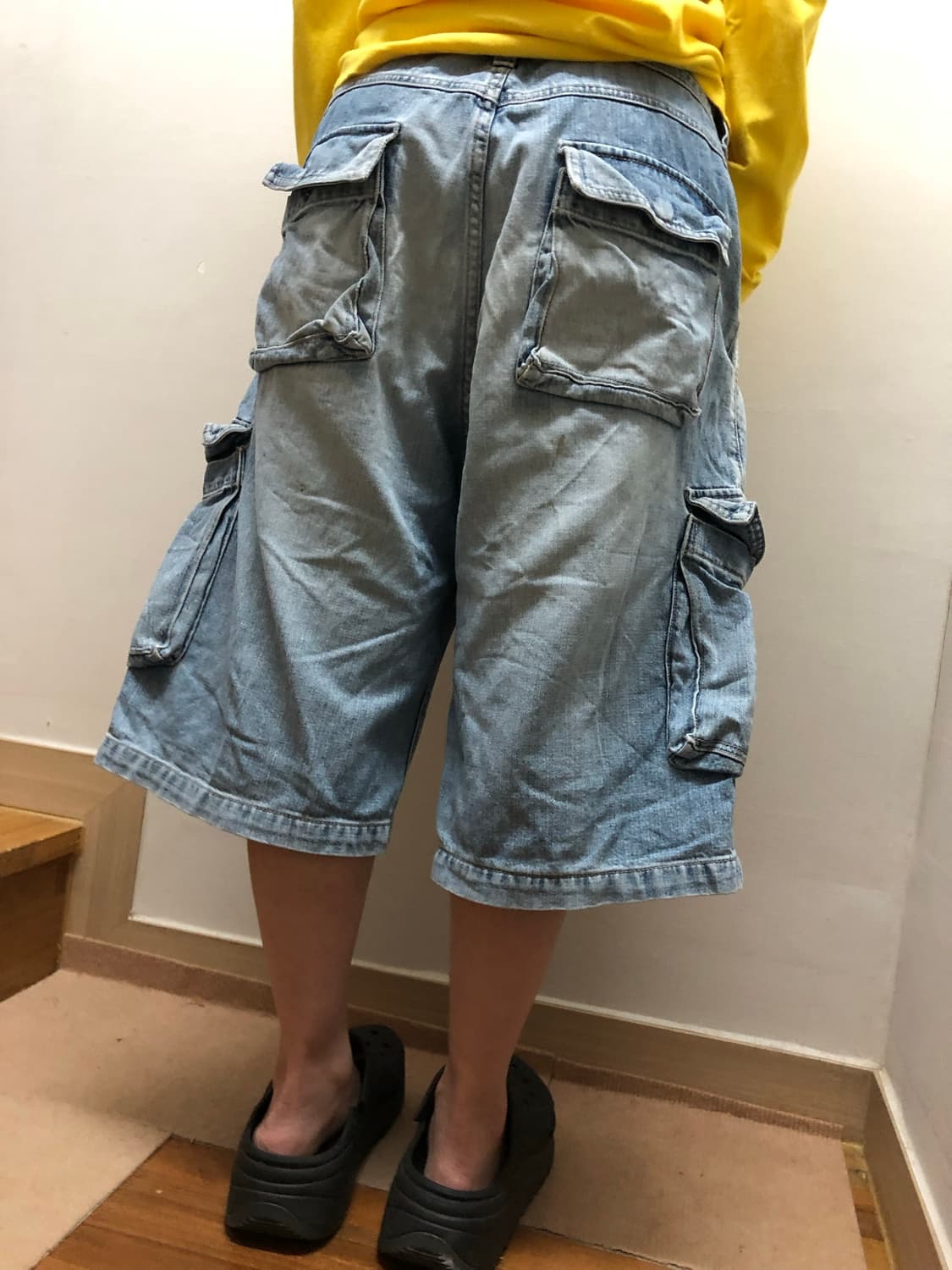 빈티지 데님 카고 버뮤다 팬츠 상품이미지2