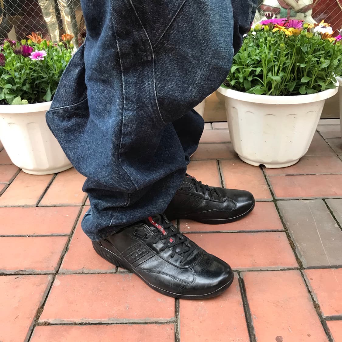 프라다 스포츠 리네아로사 레더 스니커즈 상품이미지8