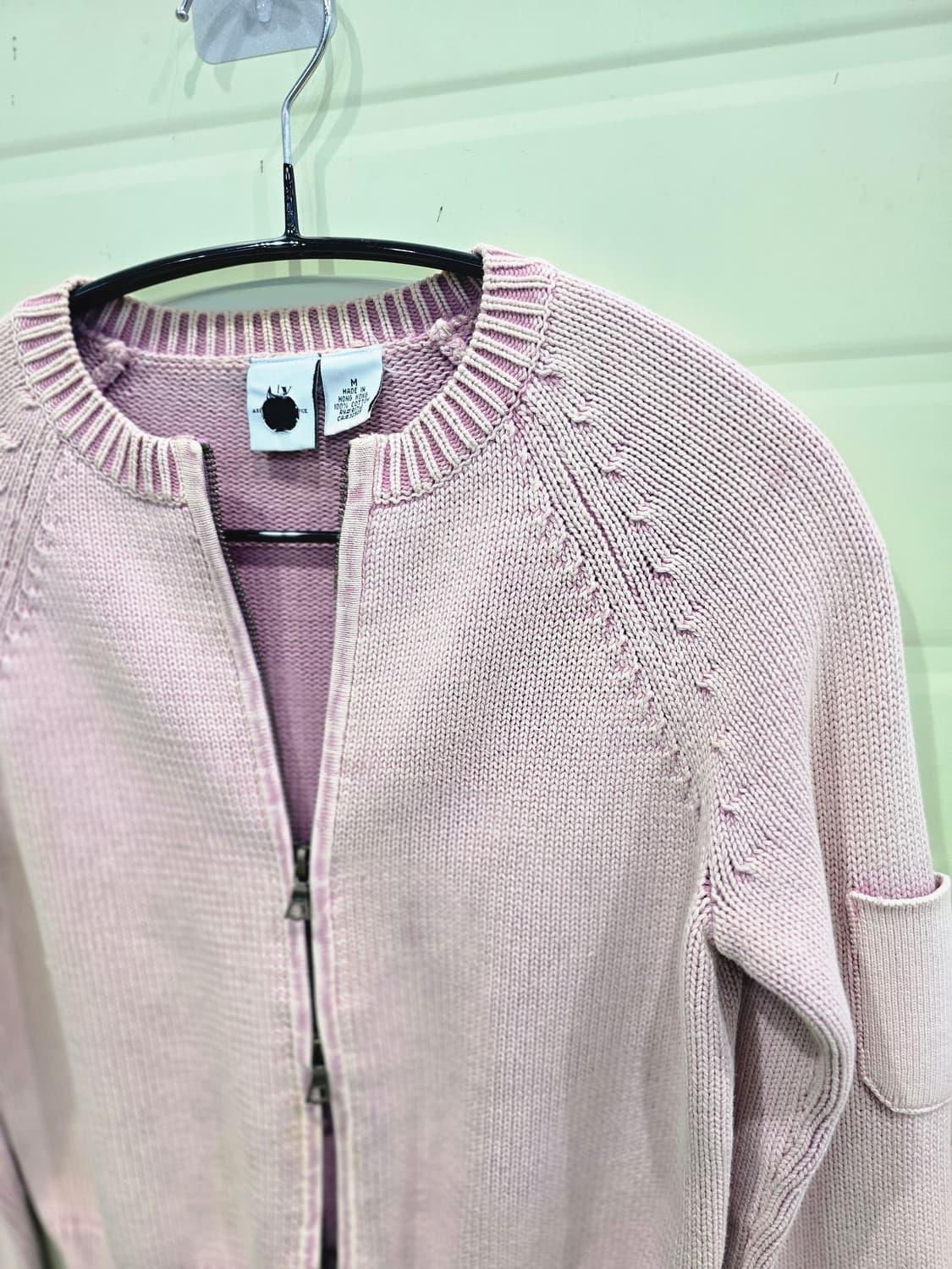 아르마니 익스체인지 핑크 니트 집업 가디건 상품이미지9