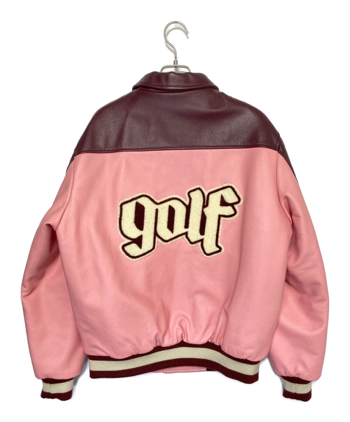 Golfwang leather jacket 골프왕 레더 자켓 바시티 상품이미지5