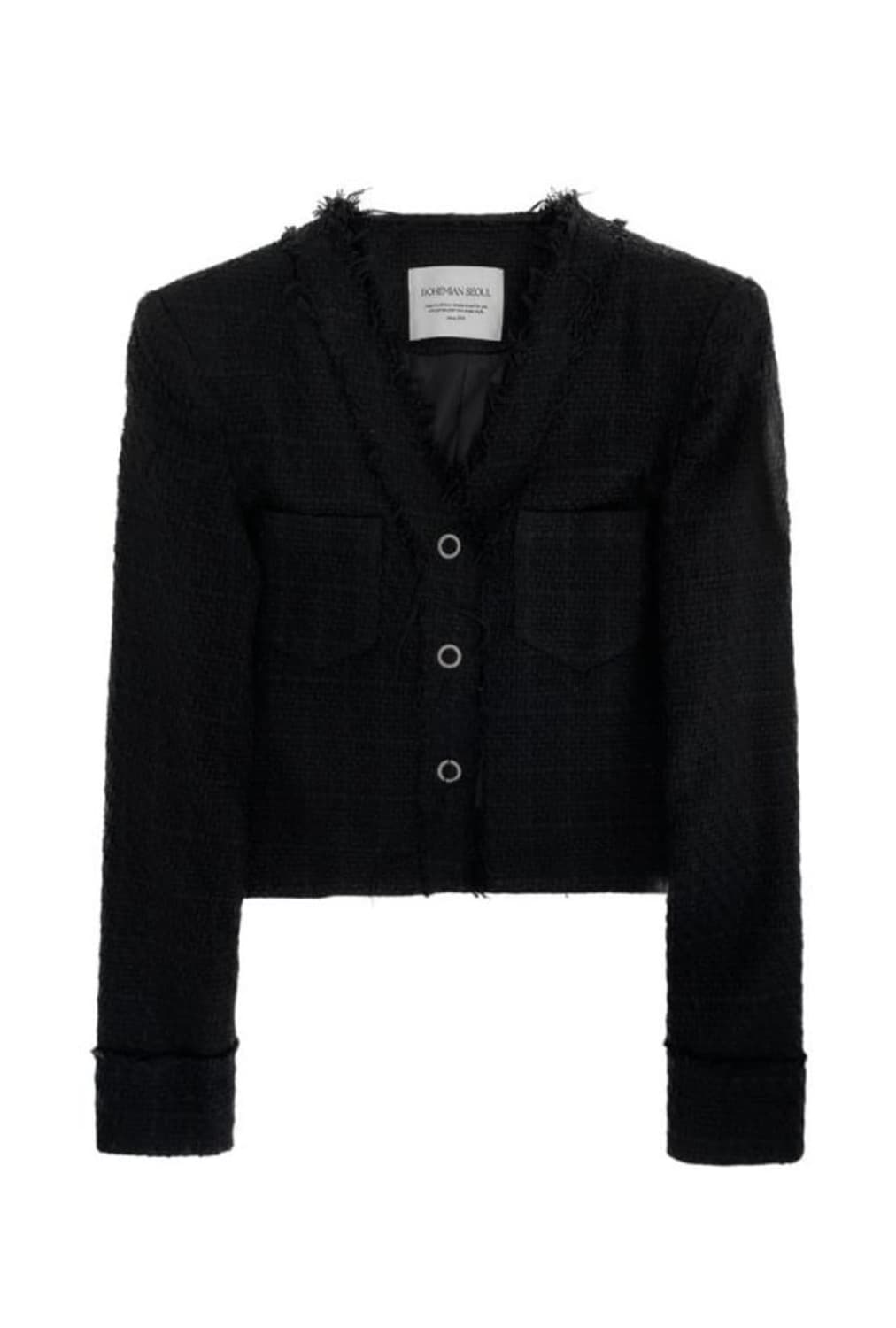 보헤미안서울 22FW 논카라 브이넥 트위드 자켓 상품이미지1