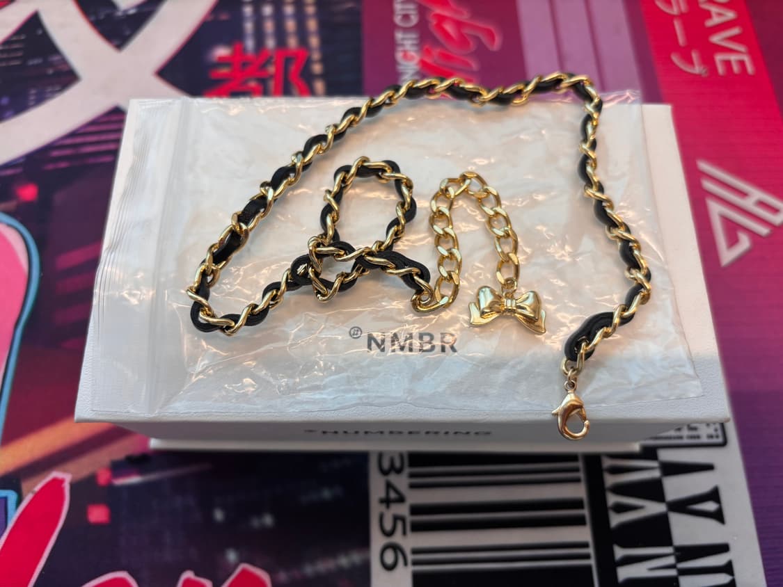 넘버링 체인가죽스트랩 목걸이 (유튜버 희주 착용) 상품이미지4