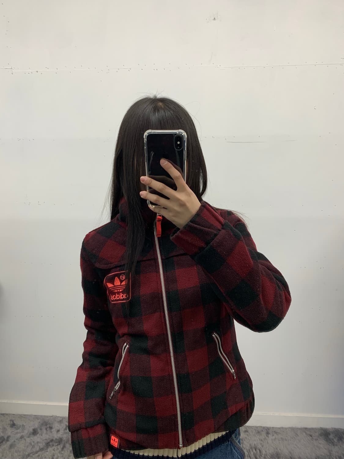 아디다스 울 체크 자켓 상품이미지2