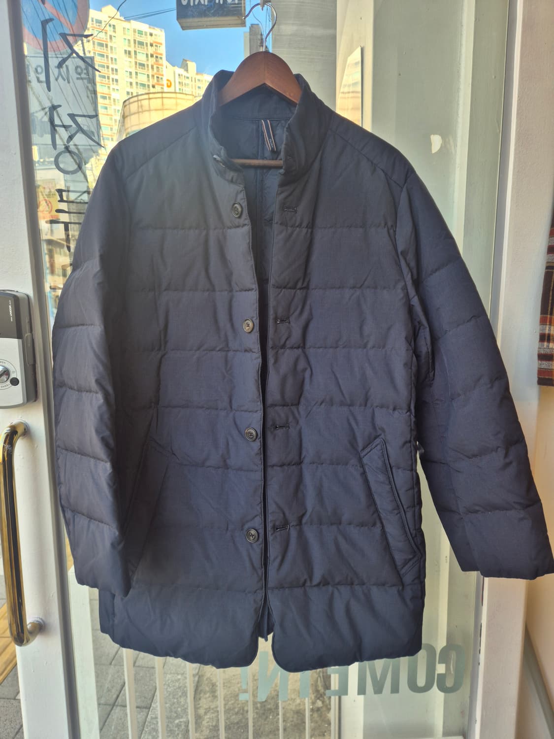 OLZEN 남성 네이비 패딩 코트 105 상품이미지1