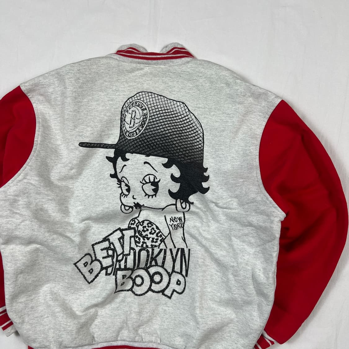 90‘s 베티붑 betty boop 카툰 그래픽 스웻 바시티자켓 상품이미지7