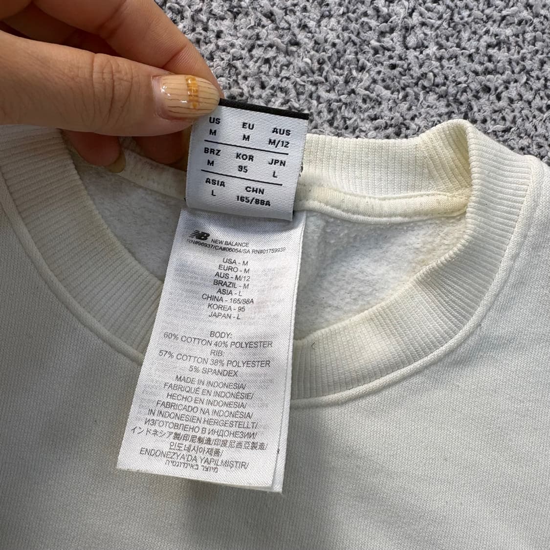 M 뉴발란스 긴팔 맨투맨 0427J 상품이미지4