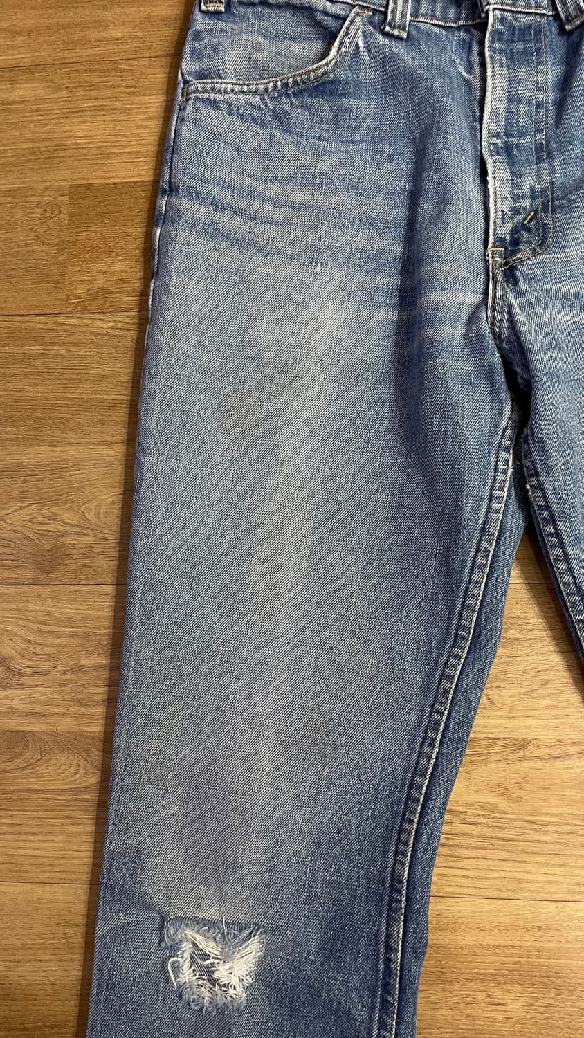 80년대 빈티지 리바이스 646 벨바텀 플레어 부츠컷 진 데님 오렌지 탭 상품이미지5