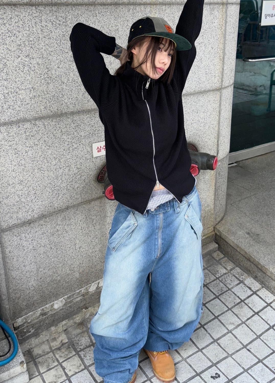 *Pre order [unisex] 코지무드 하이넥 투웨이 니트집업(2c 상품이미지1