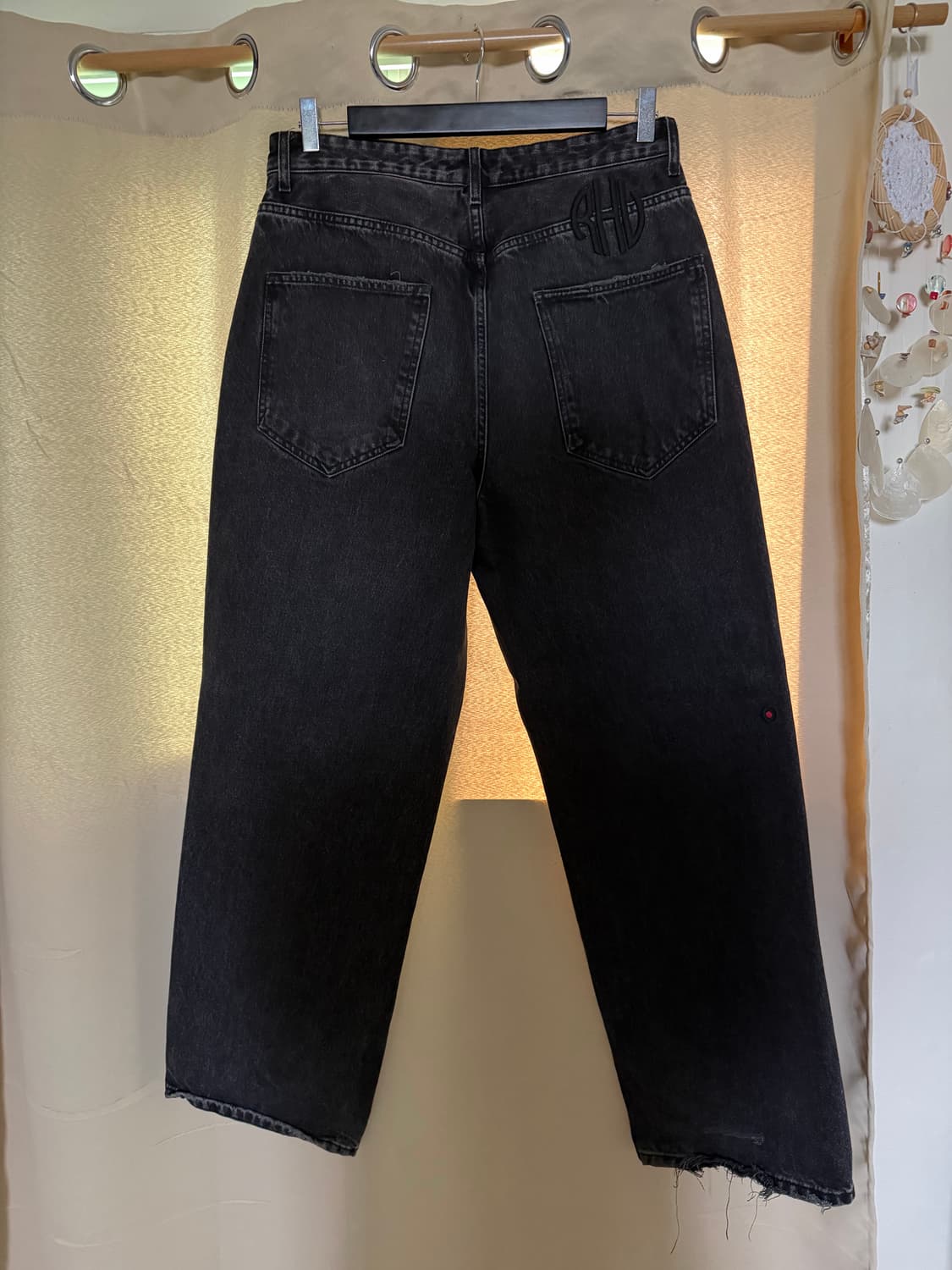 자라 x 루이지 와이드 핏 진 블랙 상품이미지4