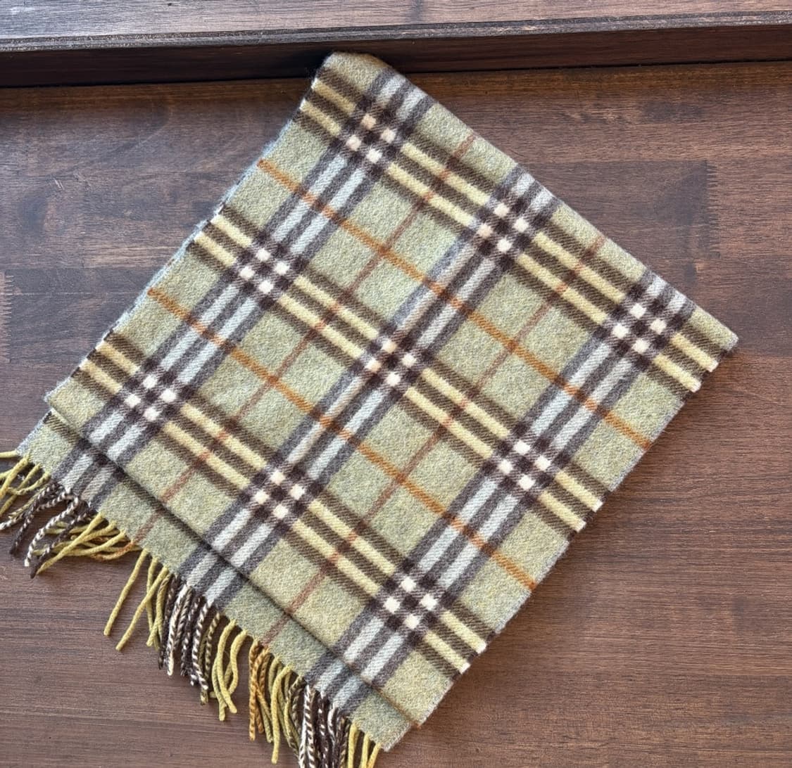 15376 - 버버리 그린 노바 체크 캐시미어 머플러 (캐시미어 100% 상품이미지4