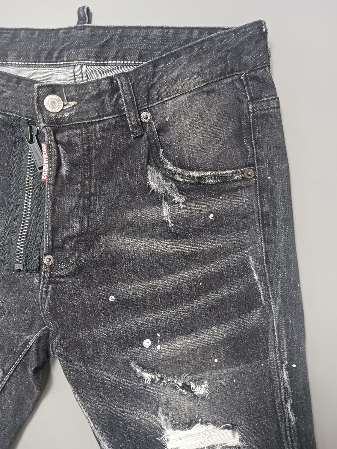 [30] 디스퀘어드2 앞지퍼 데미지 쿨가이 블랙진 청바지 상품이미지4