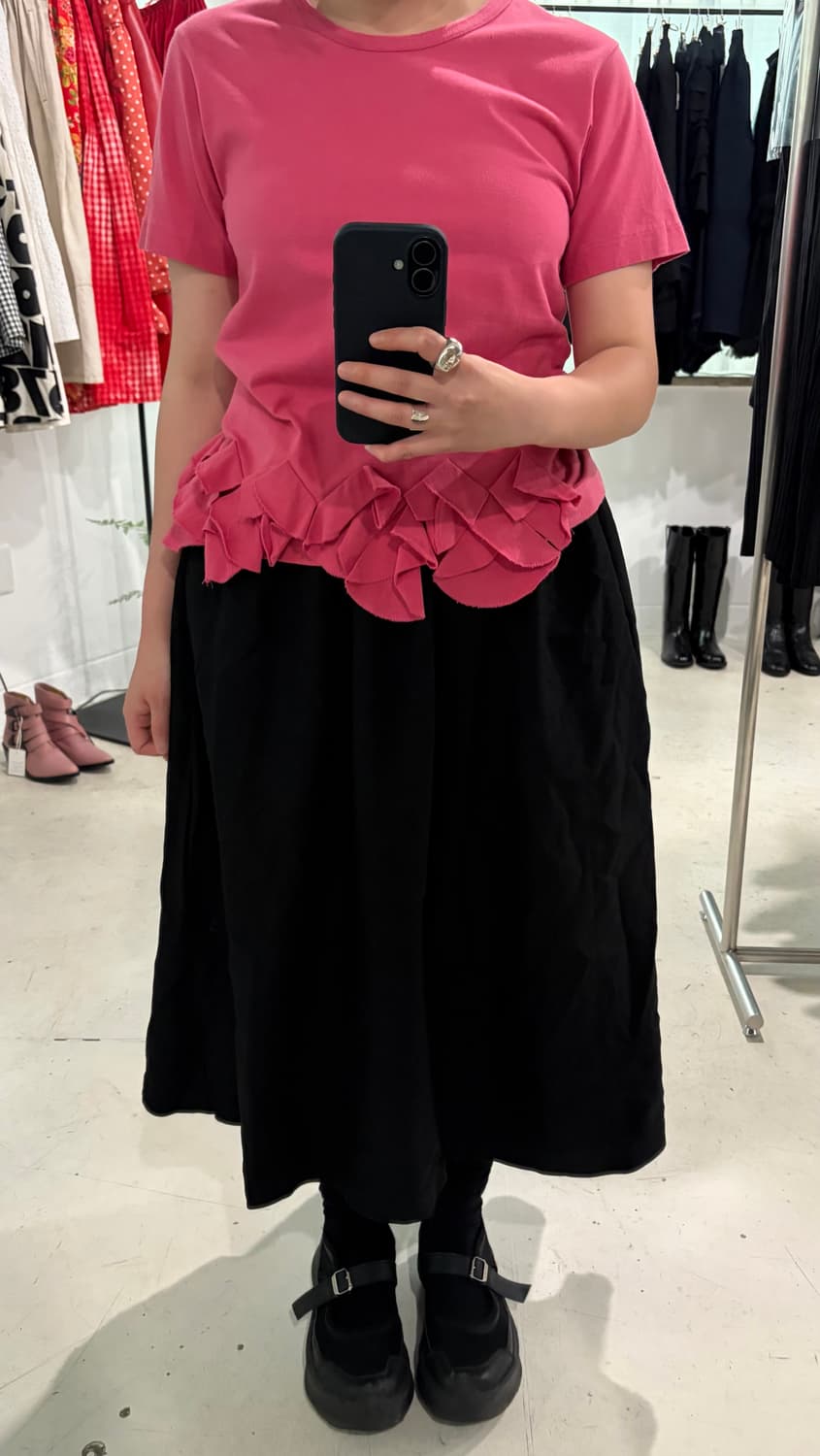 Pink Ruffle Half T 상품이미지9