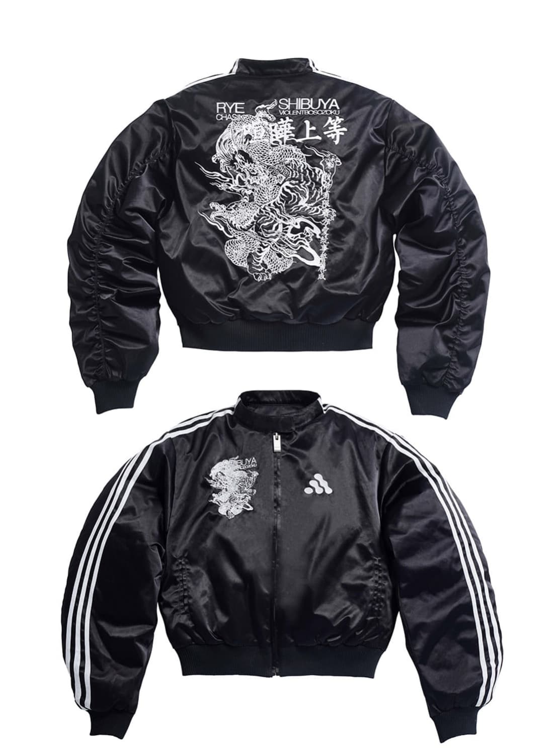 Satin Embroidered Yokosuka Bomber Jacket 상품이미지1
