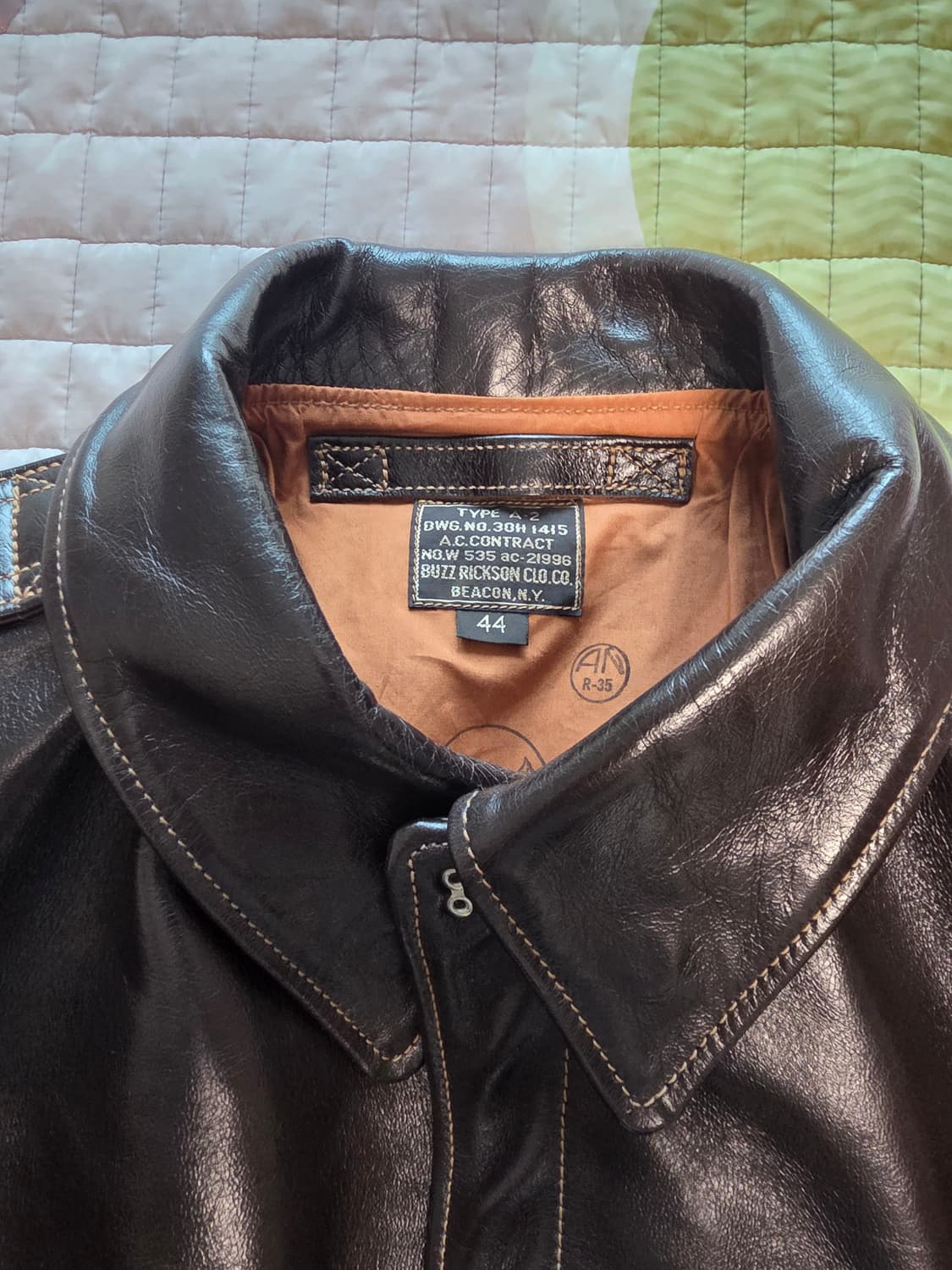 버즈릭슨 Buzz Rickson's A-2 레드립   말가죽 자켓 44 상품이미지3