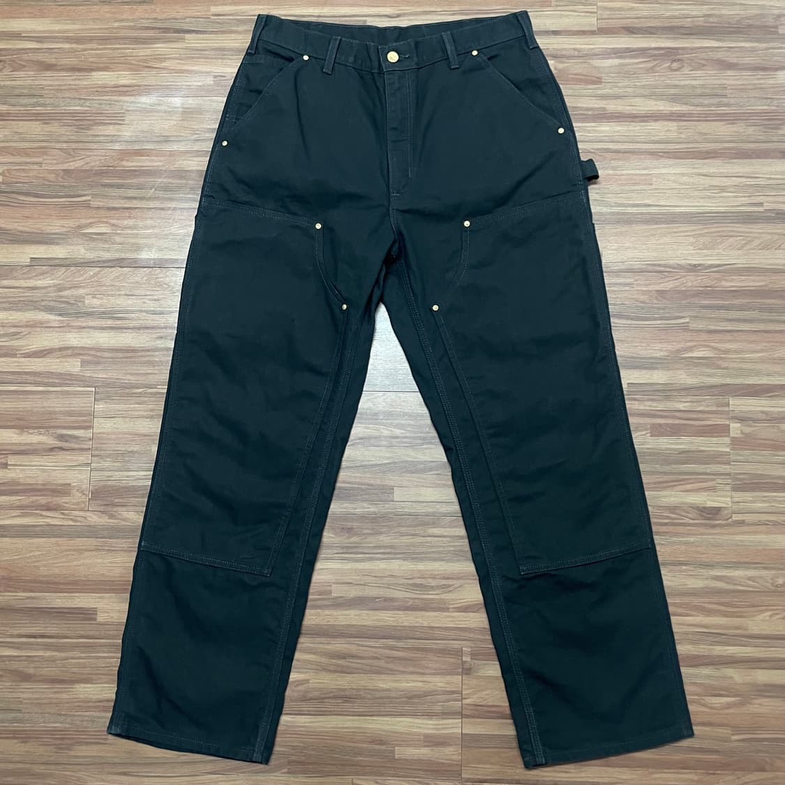 미제 칼하트 블랙 더블니 카펜터 워크 팬츠 상품이미지1