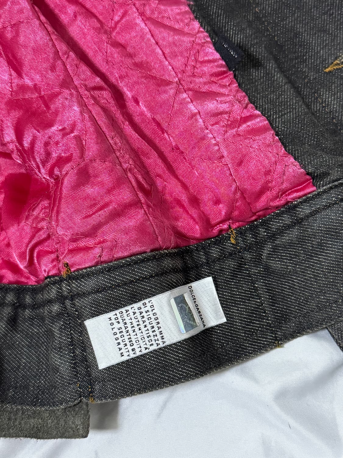 00s 돌체앤가바나 레더 패치 데님 자켓 y2k 상품이미지9