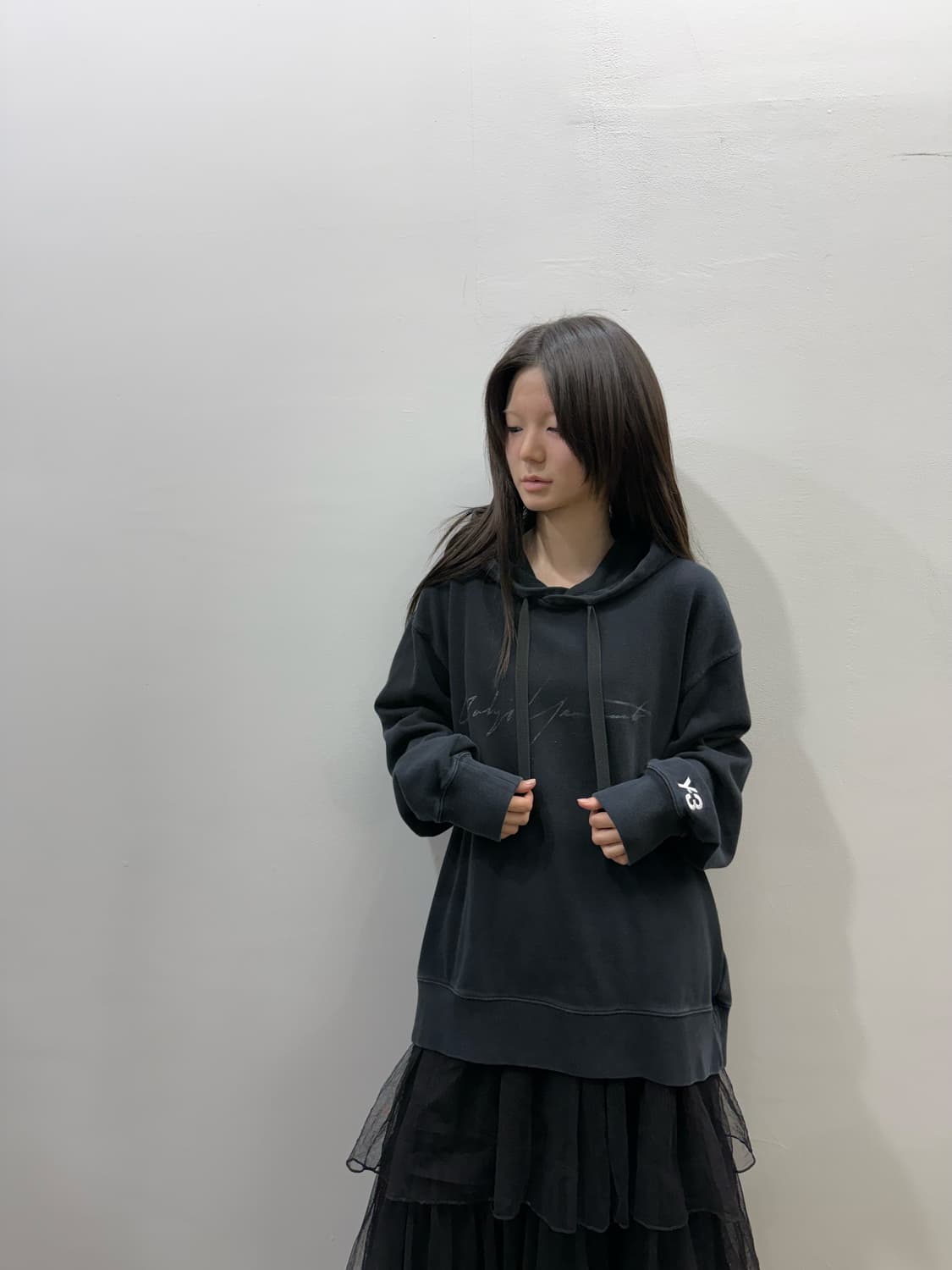 요지 야마모토 Y-3 로고 후드티 상품이미지5