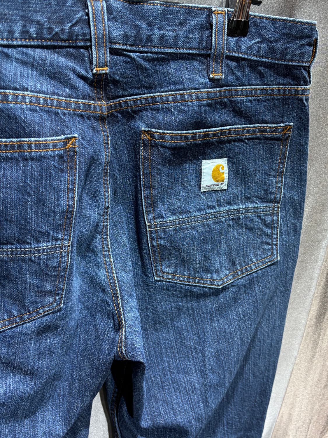 33in CARHARTT 칼하트 포켓 박스로고 릴렉스드핏 중청 데님팬츠 상품이미지6