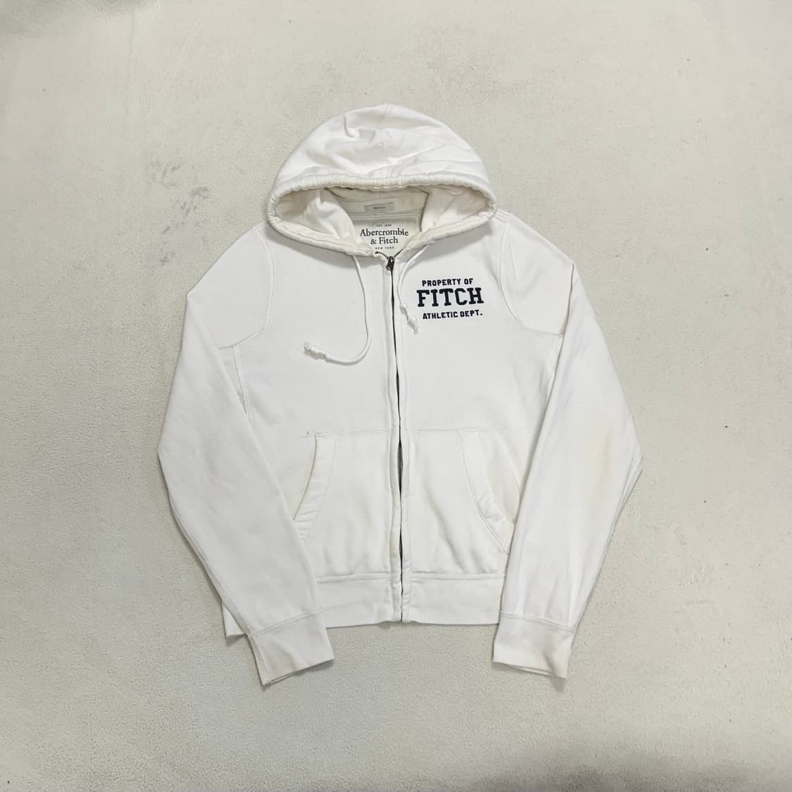 Abercrombie White Hoodie Zip-up 상품이미지4