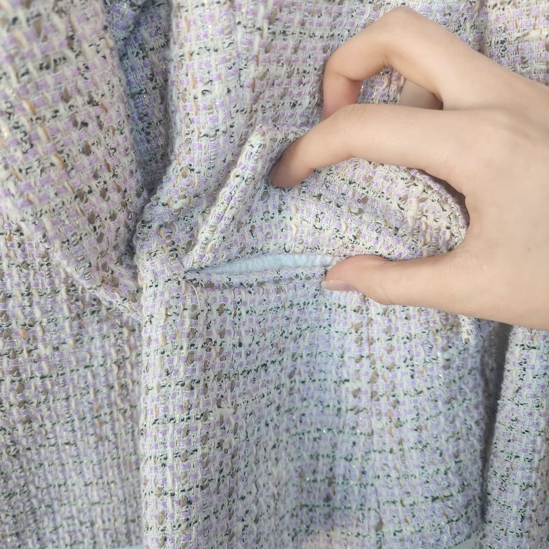 자라 트위드 더블 버튼 재킷 상품이미지4